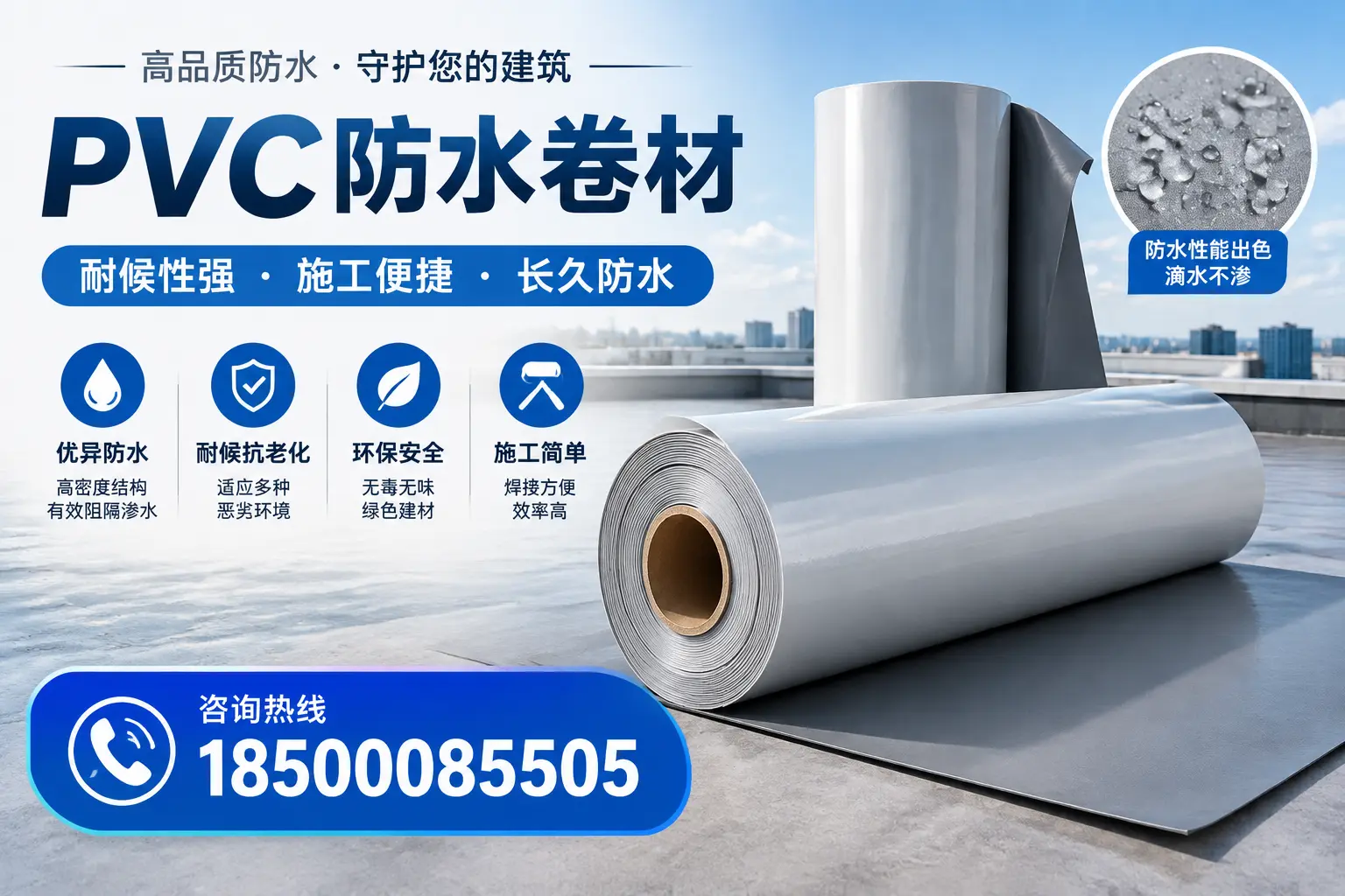 pvc防水卷材在天门的行业应用前景分析